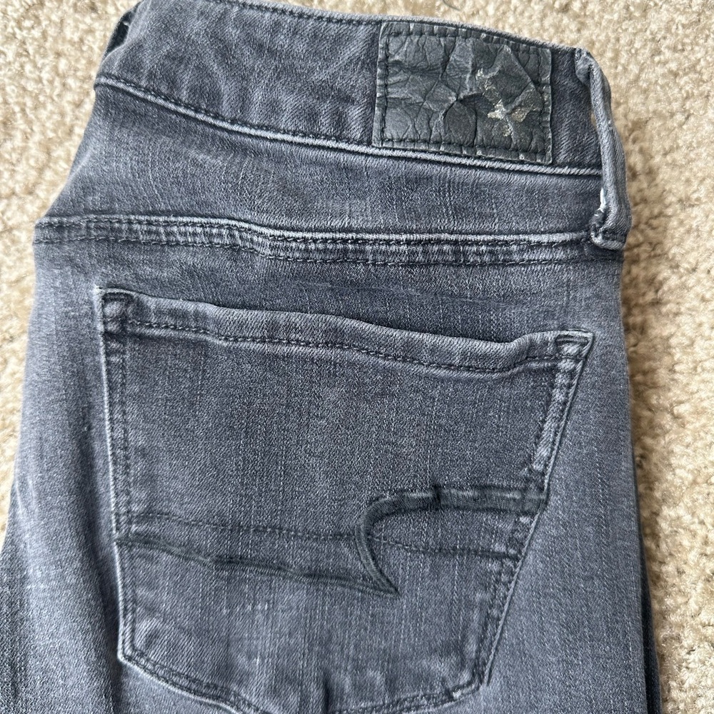 American Eagle Outfitters Black Skinny Jeans size 0 - Picture 2 of 7